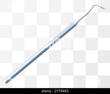 Dentist surgery tools isolated on white background. Dental surgical steel tools, Periodontal Scalers or surgeon teeth operation equipment. Realistic 3 Stock Vector
