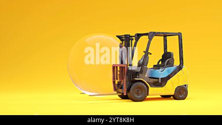 Curated visual reference: Symbolic Picture For Ineffective Transportation And Cargo With Forklift Photo Inspiration