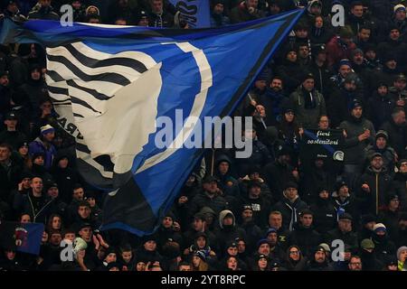 Bergamo, Italia. 06th Dec, 2024. AtalantaÕs supporters during the Serie A soccer match between Atalanta and Ac Millan at the Gewiss Stadium in Bergamo, north Italy - Friday, December 6, 2024. Sport - Soccer . (Photo by Spada/Lapresse) Credit: LaPresse/Alamy Live News Stock Photo