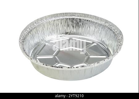 Empty aluminum take out container Stock Photo