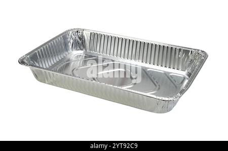 Empty aluminum tray Stock Photo