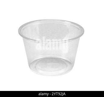 Small empty plastic cup Stock Photo