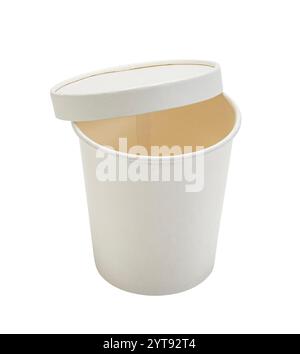 Disposable paper cup on white background Stock Photo