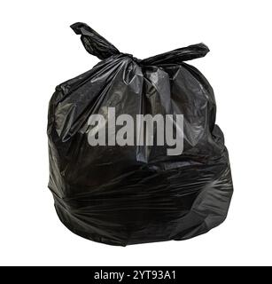 Black trash bag Stock Photo