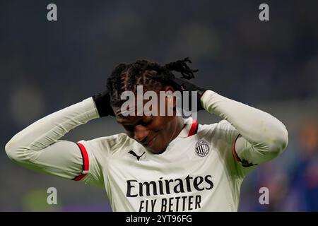 Bergamo, Italia. 06th Dec, 2024. AC MilanÕs Rafael Leao during the Serie A soccer match between Atalanta and Ac Millan at the Gewiss Stadium in Bergamo, north Italy - Friday, December 6, 2024. Sport - Soccer . (Photo by Spada/Lapresse) Credit: LaPresse/Alamy Live News Stock Photo