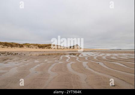 Structures in the Wadden Sea Stock Photo