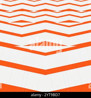 Photo collage Zig Zag in orange Stock Photo