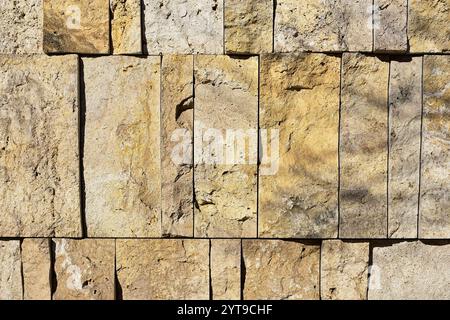 Facade made of natural stones Stock Photo