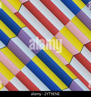 Photo collage stripes diagonal Stock Photo