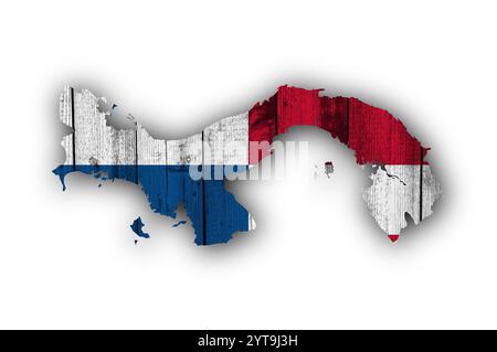 Map and flag of Panama on weathered concrete Stock Photo - Alamy