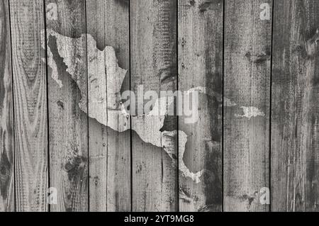 Map of Central America on weathered wood Stock Photo - Alamy