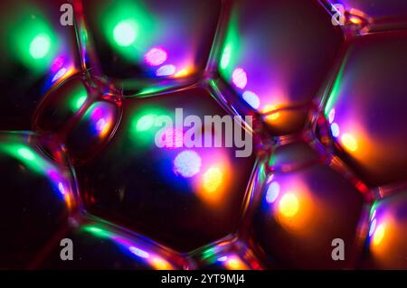Honeycomb like structure with multi colors in background Stock Photo