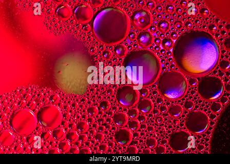 Round shapes with multiple colors reflecting through Stock Photo