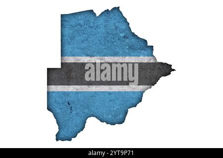 Map and flag of Botswana on weathered concrete Stock Photo - Alamy