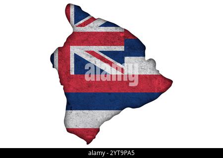 Map of Hawaii on weathered concrete Stock Photo - Alamy