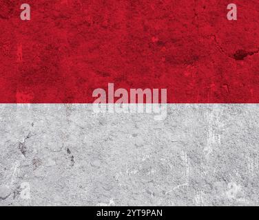 Flag of Monaco on weathered concrete Stock Photo - Alamy