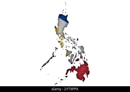 Map of Philippines on weathered concrete Stock Photo - Alamy