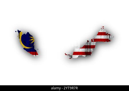 Map of Malaysia on weathered wood Stock Photo - Alamy