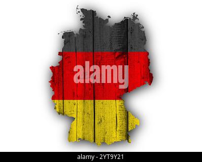 Map of Germany on texture Stock Photo - Alamy