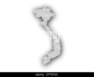 Map of Vietnam on old linen Stock Photo - Alamy