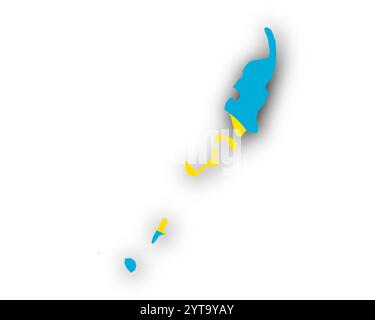 Map and flag of Palau Stock Photo