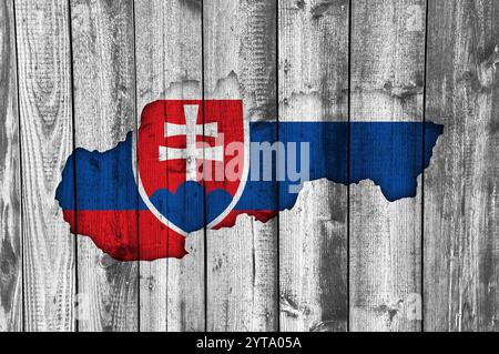 map of slovakia on weathered wood Stock Photo - Alamy