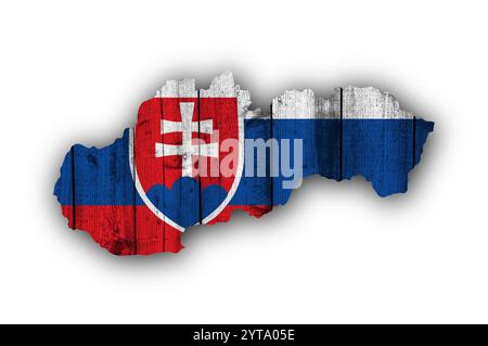map of slovakia on weathered wood Stock Photo - Alamy