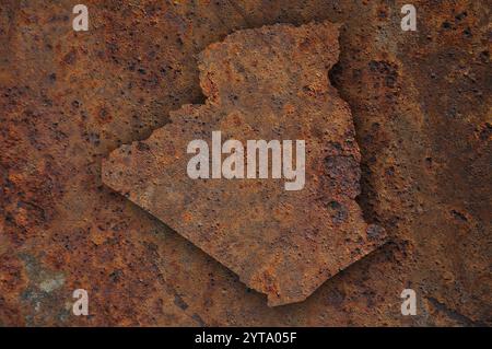 Map of Algeria on rusty metal Stock Photo - Alamy