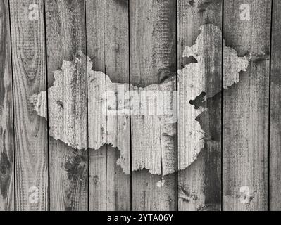 Map of China on weathered wood Stock Photo - Alamy