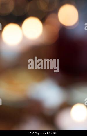 Abstract background with colored light dots and bokeh Stock Photo