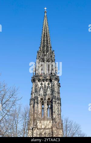 Nikolaikirche church tower Hamburg Stock Photo