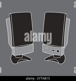 computer speakers icon vector illustration simple design Stock Vector