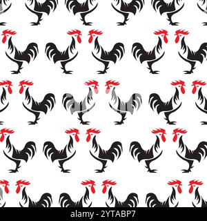 Rooster vector background illustration design Stock Vector