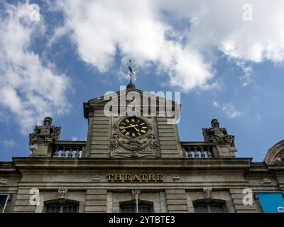 LILLE, FRANCE - JUNE 08, 2014:   Exterior view of the Theatre du Nord in Place du Général de Gaulle Square with sign Stock Photo