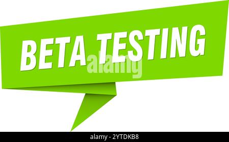 beta testing banner. beta testing speech bubble, label, sticker, ribbon, sign template Stock Vector