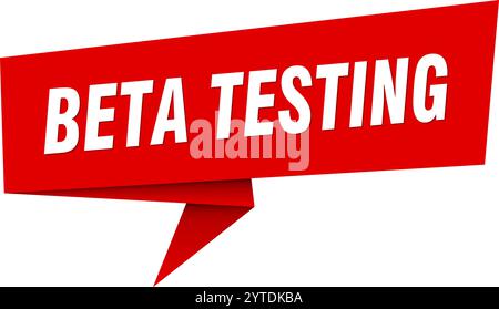 beta testing banner. beta testing speech bubble, label, sticker, ribbon, sign template Stock Vector