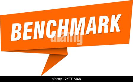 benchmark banner. benchmark speech bubble, label, sticker, ribbon, sign template Stock Vector