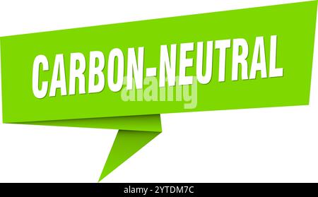 carbon-neutral banner. carbon-neutral speech bubble, label, sticker, ribbon, sign template Stock Vector