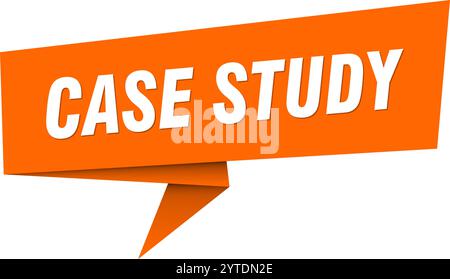 case study banner. case study speech bubble, label, sticker, ribbon, sign template Stock Vector
