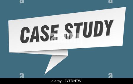 case study banner. case study speech bubble, label, sticker, ribbon, sign template Stock Vector