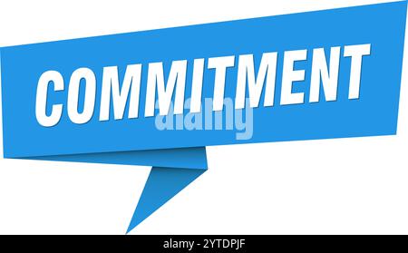 commitment banner. commitment speech bubble, label, sticker, ribbon, sign template Stock Vector