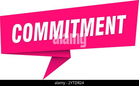 commitment banner. commitment speech bubble, label, sticker, ribbon, sign template Stock Vector
