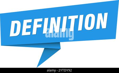 definition banner. definition speech bubble, label, sticker, ribbon, sign template Stock Vector