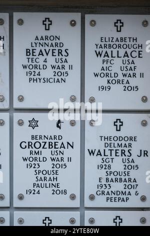 Arlington National Cemetery, Virginia. Columbarium, Court 9, Niche ...