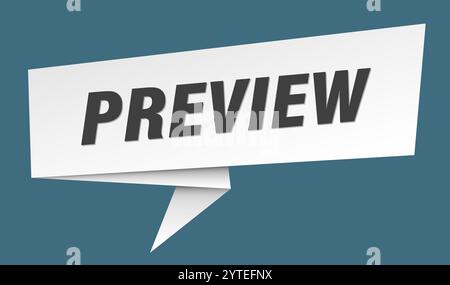 preview banner. preview speech bubble, label, sticker, ribbon, sign ...