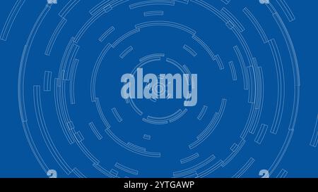 3D circular pattern. Style wireframe model Stock Vector