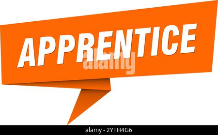 apprentice banner. apprentice speech bubble, label, sticker, ribbon, sign template Stock Vector
