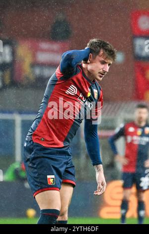 Genova, Italia. 07th Dec, 2024. Genoa's Andrea Pinamonti injured during the Serie A soccer match between Genoa and Torino at the Luigi Ferraris Stadium in Genoa, Italy - Saturday, December 07, 2024. Sport - Soccer . (Photo by Tano Pecoraro/Lapresse) Credit: LaPresse/Alamy Live News Stock Photo