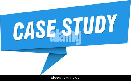 case study banner. case study speech bubble, label, sticker, ribbon, sign template Stock Vector