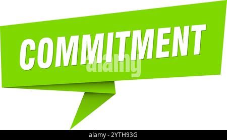 commitment banner. commitment speech bubble, label, sticker, ribbon, sign template Stock Vector